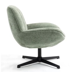 Ena Green Swivel Fabric Armchair VeryForma