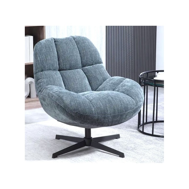 Molo Stoffdrehstuhl Blau VeryForma
