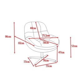 Molo Drehstuhl grauer Stoff VeryForma