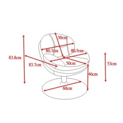 Cadeira Giratória com Tampo de Veludo Rosa Pó VeryForma
