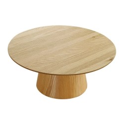 Mesa de Centro Redonda Olen em folheado de madeira de carvalho VeryForma