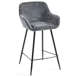 Conjunto de 2 cadeiras Ibis Worktop tecido chenille cinza VeryForma