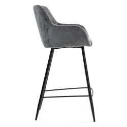 Conjunto de 2 cadeiras Ibis Worktop tecido chenille cinza VeryForma