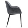 Set mit 2 Esszimmerstühlen Ibis Grau Chenille-Stoff Metallbeine VeryForma