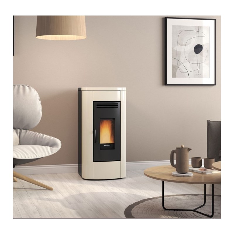 Fogão a pellets ventilado La Nordica Extraflame Klaudia 8kW Ivory