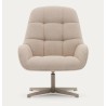 Aspe Drehsessel Stoff beige und Metall VeryForma