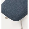 Fußhocker Aspe blauer Stoff und Metall VeryForma