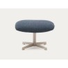 Fußhocker Aspe blauer Stoff und Metall VeryForma