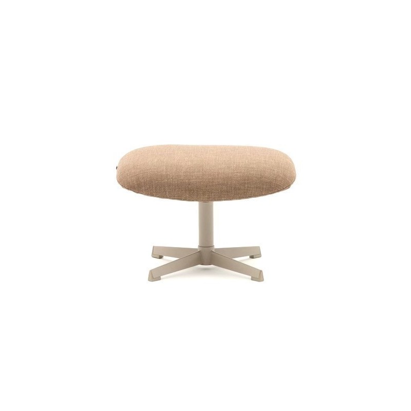 VeryForma Light Brown Fabric and Metal Aspe Footstool