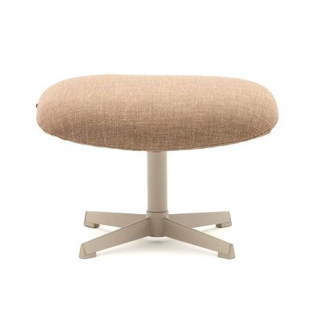 VeryForma Light Brown Fabric and Metal Aspe Footstool