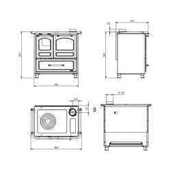 Cuisinière à bois Nordica Extraflame Family 4.5 9kW Blanc