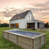 Urban Pool Legno 600x250xH133 Copertura Riscaldamento Filtrazione Cassapanca BWT