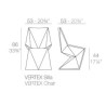 Cadeira Vertex Silla Vondom Azul