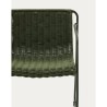 Chaise de jardin Rina en acier vert et corde verte VeryForma
