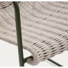 Sedia Arvin Swirl in tessuto ciniglia beige e gambe in legno di rovere VeryForma