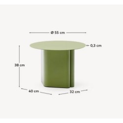 Avin Mesa Auxiliar de Hierro Verde 55cm VeryForma