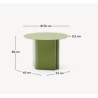 Table d'appoint en fer vert Avin 55cm VeryForma