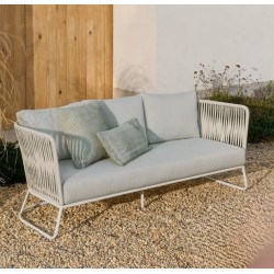 Saco 3-seater outdoor sofa in rope and steel VeryForma