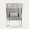 Poltrona externa Saco em corda e aço cinza VeryForma