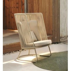 Saco Outdoor-Sessel aus Seil und grauem Stahl VeryForma