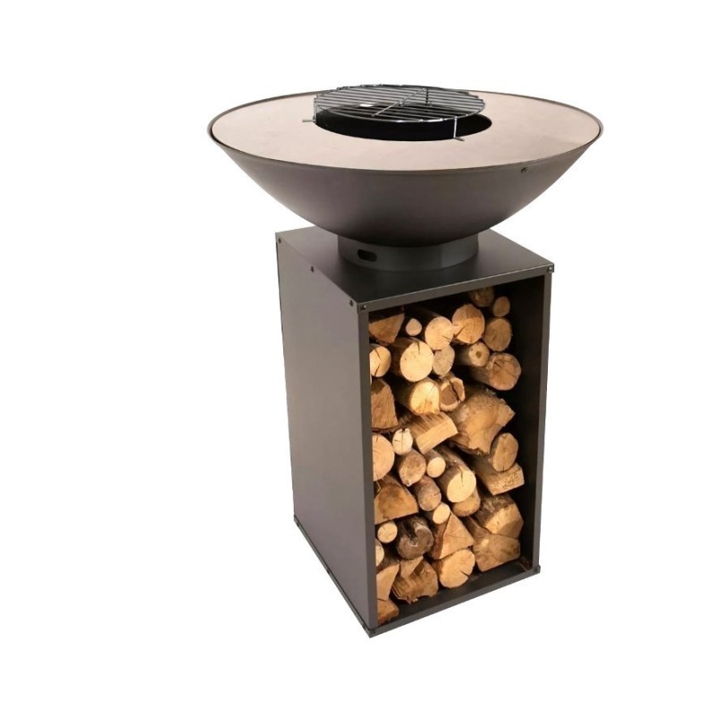 Onyx 80 Kohlenbecken mit erhöhtem Grill und RedFire-Abdeckung