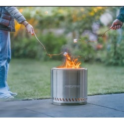 Volcano Large Black RedFire Brazier