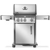 Napoleon Rogue® PRO 425 BB SIZZLE ZONE™ gas barbecue and 4 burners, one of which is lateral