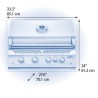 Napoleon Grill a Gas da Incasso 700 Big 32 con 4 Fuochi e 1 Infrarosso Posteriore