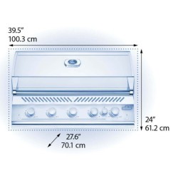Napoleon Big 38 Series 700 Einbau-Gasgrill mit 5 Brennern und 1 Infrarot hinten