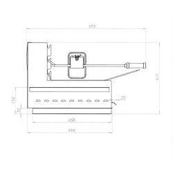Barbecue Le Marquier Vulcain avec Tournebroche Encastrable 61x33