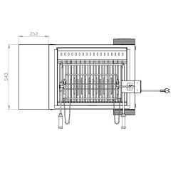 Le Marquier Mendy Barbecue in Acciaio Inox con Carrello e Girarrosto