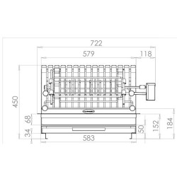 Barbecue Le Marquier Mendy acier noir avec Tournebroche 62x45
