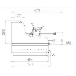 Barbecue Le Marquier Mendy acier noir avec Tournebroche 62x45