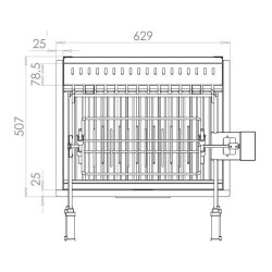 Barbecue Le Marquier Mendy acier noir avec Tournebroche 62x45