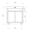 Mueble de cocina exterior Le Marquier 80 x55 cm acero negro