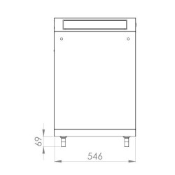 Mueble de cocina exterior Le Marquier 80 x55 cm acero negro