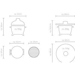 Kamado Monolith ICON 2.0 Grill con supporto
