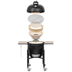 Kamado Monolith Basic Grelha Preta com Carrinho