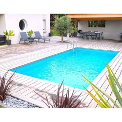 Piscine Bois Ubbink Azura 300x430 H126cm Liner bleu