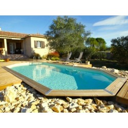 Ubbink Azura Wooden Pool 400x610 H120cm Blue Liner