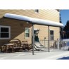 Pergola adossée Olympia 3x7,30m aluminium gris et polycarbonate Canopia