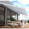 Pergola adossée Olympia 3x9.71m aluminium blanc et polycarbonate Canopia