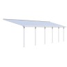 Pergola adossée Olympia 3x9.71m aluminium blanc et polycarbonate Canopia
