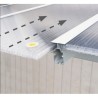 Pérgola de parede Olympia 3x9,71m em alumínio branco e policarbonato Canopia