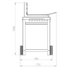 Le Marquier Montory Grill Grill mit Wagen 61x40