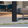 Pérgola de parede em alumínio Stockholm 3,5x6,6m Cinzento antracite e telhado transparente Canopia