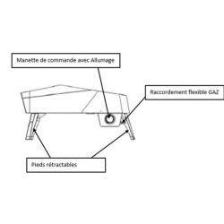 Forno para pizza a gás Le Marquier DUO 12 66x43cm