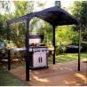 Abri de barbecue Austin 1.8x2.4m aluminium Gris anthracite avec toit Canopia