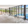 Lot 1 high Table with 2 stools high white Spritz Vondom