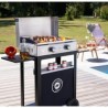 Plancha Inox Gaz avec Chariot et couvercle Inox Le Marquier